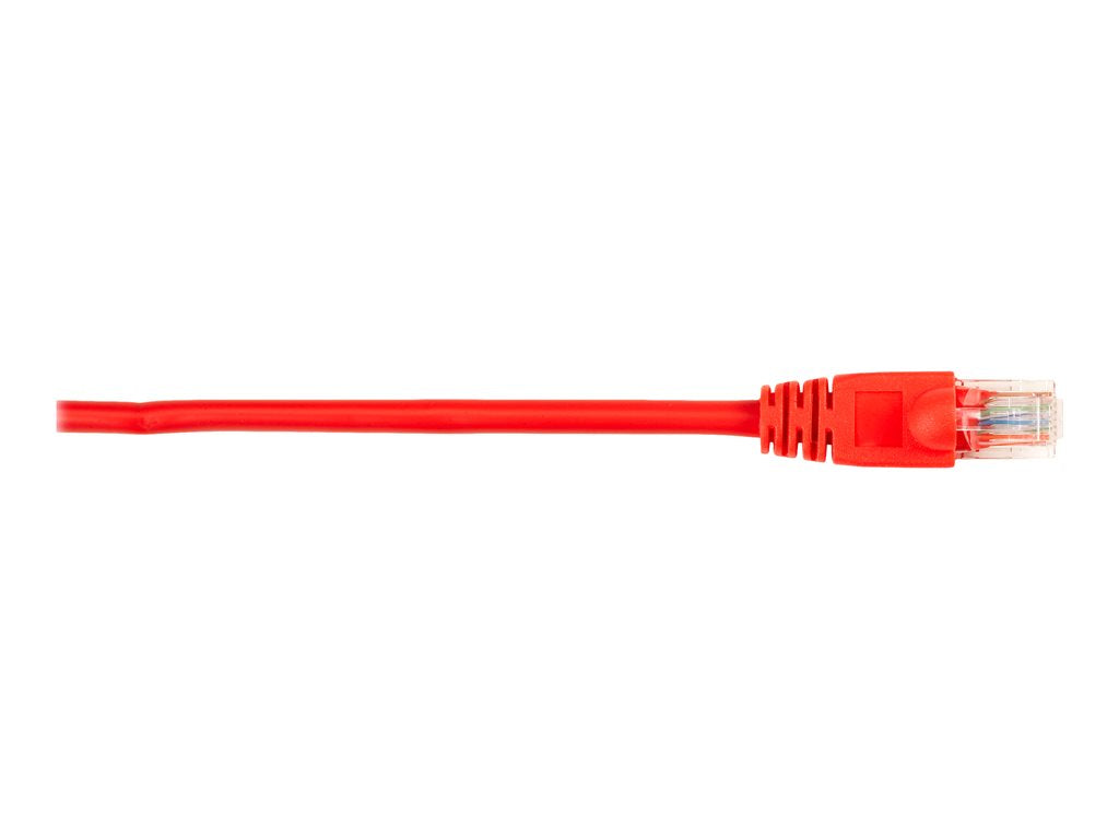 Black Box - Patch cable - RJ-45 (M) to RJ-45 (M) - 10 ft - UTP - CAT 5e - molded, snagless, stranded - red (pack of 10)