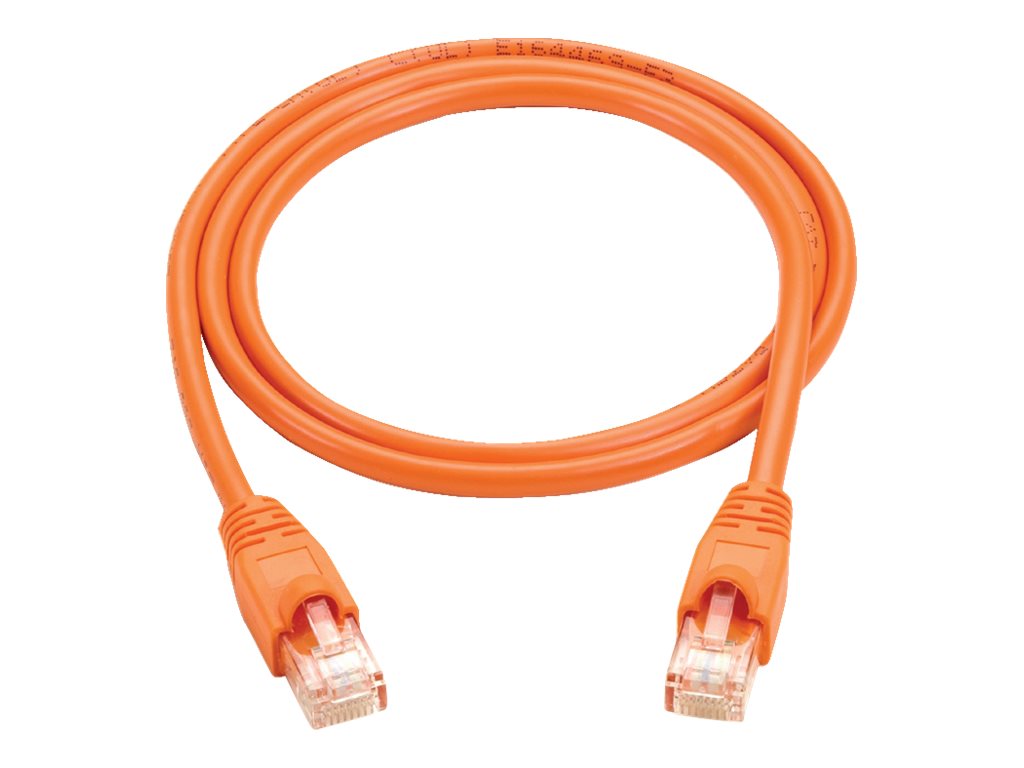 Black Box - Patch cable - RJ-45 (M) to RJ-45 (M) - 3 ft - UTP - CAT 6 - molded, snagless, stranded - orange (pack of 10)