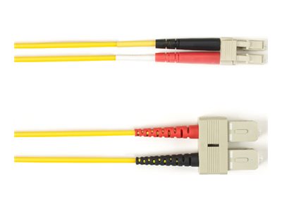 Black Box - Patch cable - SC multi-mode (M) to LC multi-mode (M) - 14.94 m - fiber optic - 50 / 125 micron - OM3 - OFNR - yellow FOCMR10-SCLC-YL-49