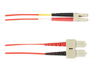 Black Box - Patch cable - SC multi-mode (M) to LC multi-mode (M) - 3 m - fiber optic - duplex - red