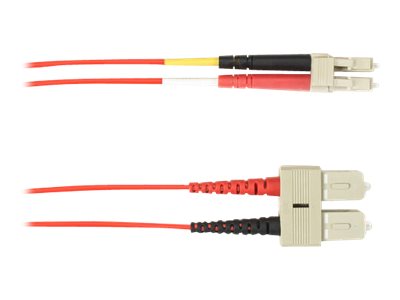 Black Box - Patch cable - SC multi-mode (M) to LC multi-mode (M) - 5 m - fiber optic - duplex - red