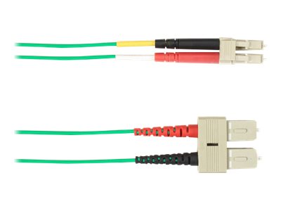 Black Box - Patch cable - SC single-mode (M) to LC single-mode (M) - 7 m - fiber optic - duplex - green FOLZHSM-007M-SCLC-GN