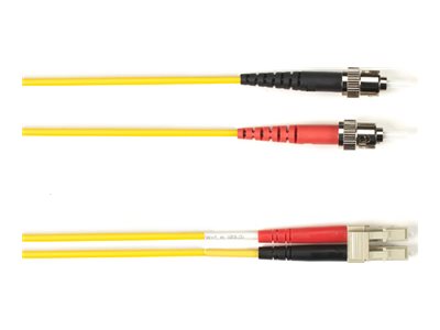 Black Box - Patch cable - ST multi-mode (M) to LC multi-mode (M) - 0.91 m - fiber optic - 50 / 125 micron - OM3 - OFNP - plenum FOCMP10-STLC-YL-3