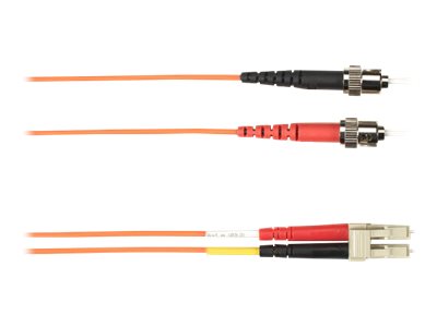 Black Box - Patch cable - ST multi-mode (M) to LC multi-mode (M) - 15 m - fiber optic - 50 / 125 micron - orange