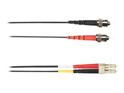 Black Box - Patch cable - ST multi-mode (M) to LC multi-mode (M) - 25 m - fiber optic - 50 / 125 micron - black