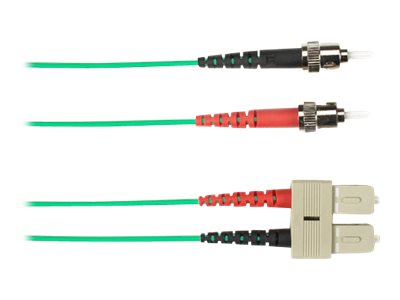 Black Box - Patch cable - ST multi-mode (M) to SC multi-mode (M) - 3 m - fiber optic - duplex - green FOLZH10-003M-STSC-GN