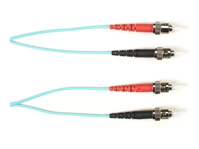 Black Box - Patch cable - ST multi-mode (M) to ST multi-mode (M) - 5.18 m - fiber optic - 50 / 125 micron - OM3 - OFNR - riser FOCMR10-STST-GN-17