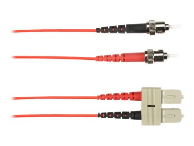 Black Box - Patch cable - ST single-mode (M) to SC single-mode (M) - 8 m - fiber optic - duplex - red FOLZHSM-008M-STSC-RD