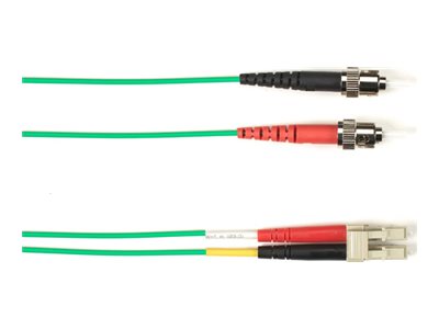 Black Box - Patch cable - TAA Compliant - ST multi-mode (M) to LC multi-mode (M) - 3.05 m - fiber optic - duplex - 50 / 125 micron FOLZHM4-STLC-GN-10