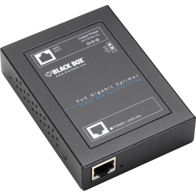 Black Box PoE+ Gigabit Splitter - 5-12-VDC, 6-Amp LPS2001