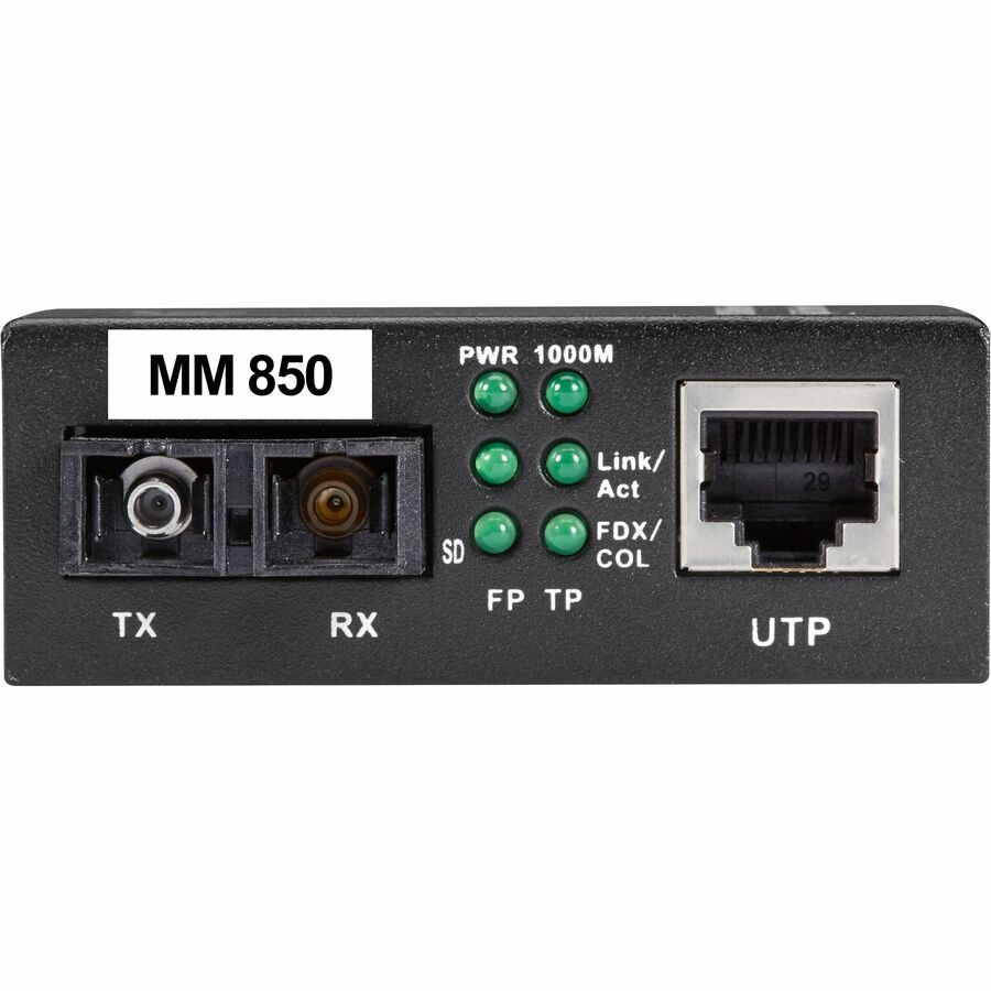 Black Box Pure Networking Transceiver Media Converter - 1 x Network (RJ-45) - 1 x SC