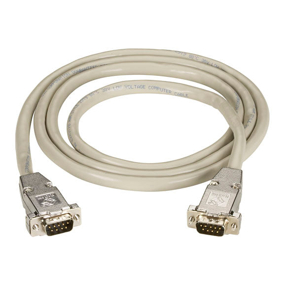 Black Box RS232 Shielded Cable - Metal Hood, DB9 Male/Male, 25-ft. (7.6-m) EDN12H-0025-MM