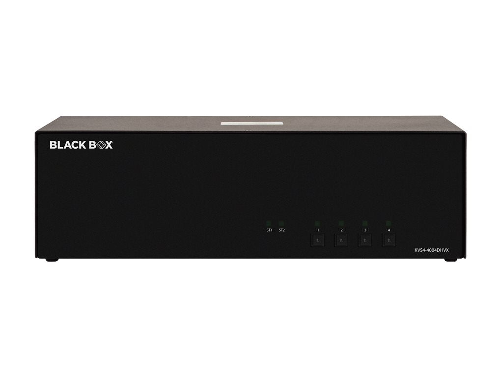 Black Box SECURE KVS4-4004DHVX - KVM / audio switch - NIAP 4.0 certified, quad-monitor, DVI, HDMI, DisplayPort, CAC - 4 x KVM