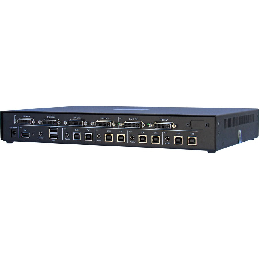 Black Box Secure KVM Switch, NIAP 3.0, DVI-I Multiviewer SS4P-SH-DVI-UCAC-P