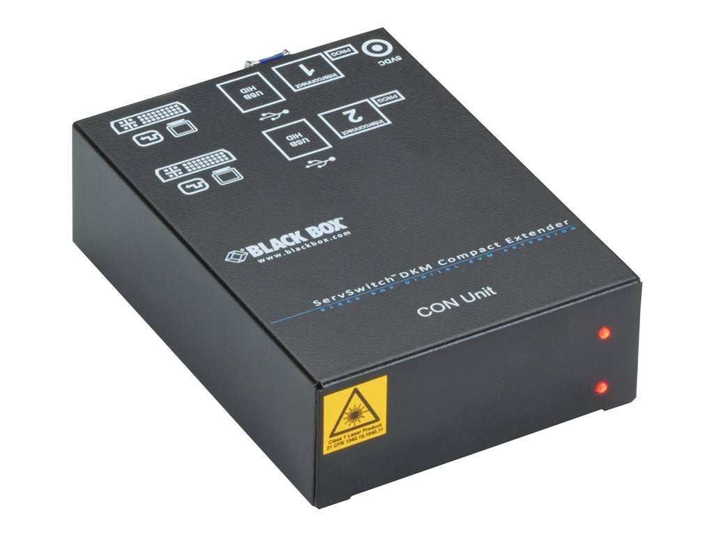 Black Box ServSwitch DKM Receiver, Fibre Single-Link DVI - Video/USB extender - receiver - up to 6.2 miles