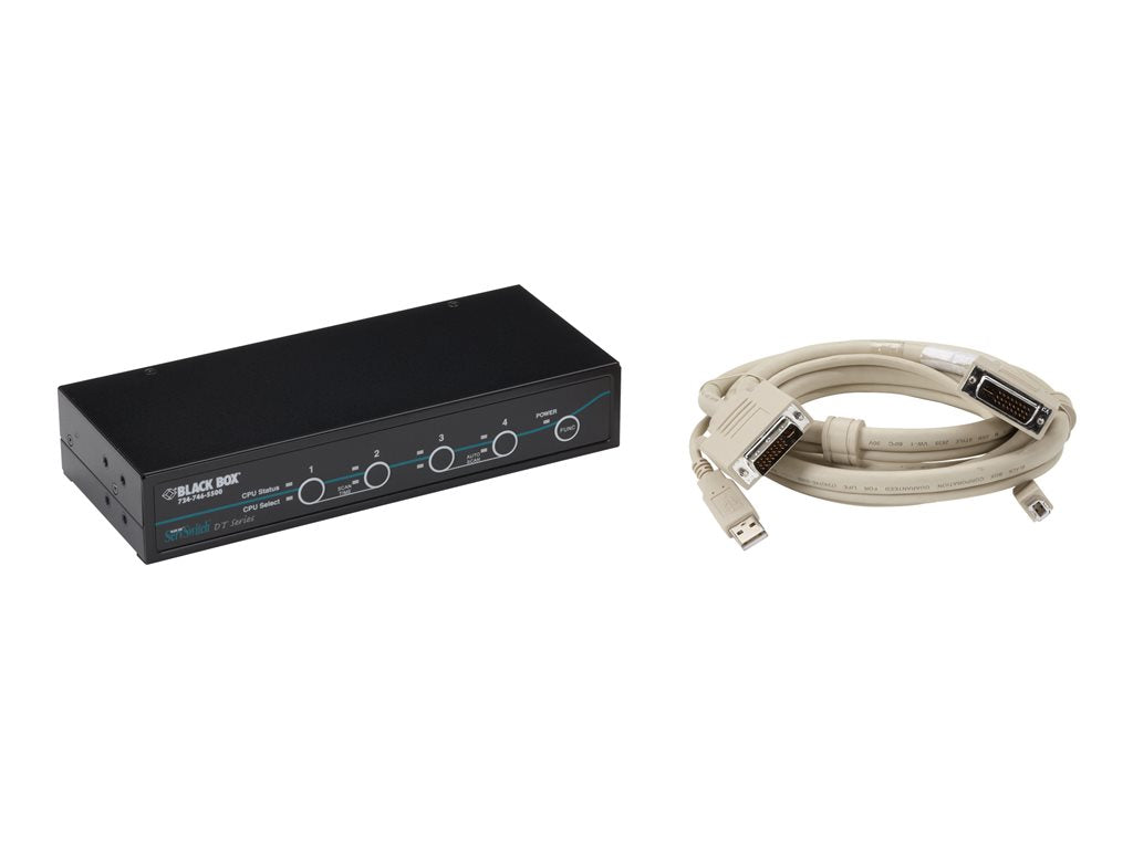 Black Box ServSwitch DT with USB 2.0 Transparent Kit - KVM / audio / USB switch - 4 x KVM / audio / USB - 4 local users