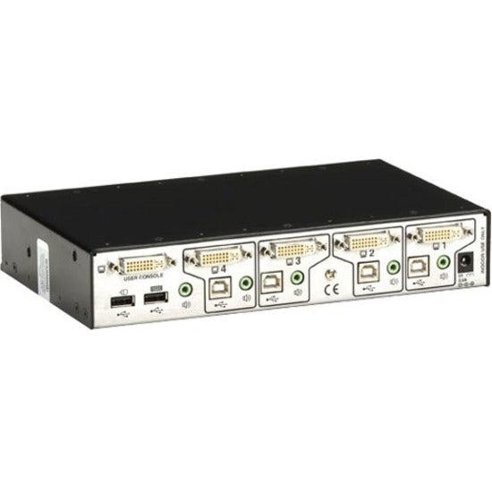Black Box ServSwitch Secure KVM Switch with USB, EAL4+ Certified, DVI, 4-Port