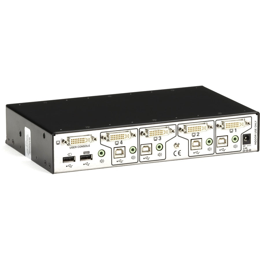 Black Box ServSwitch Secure KVM Switch with USB, EAL4+ Certified, DVI, 4-Port