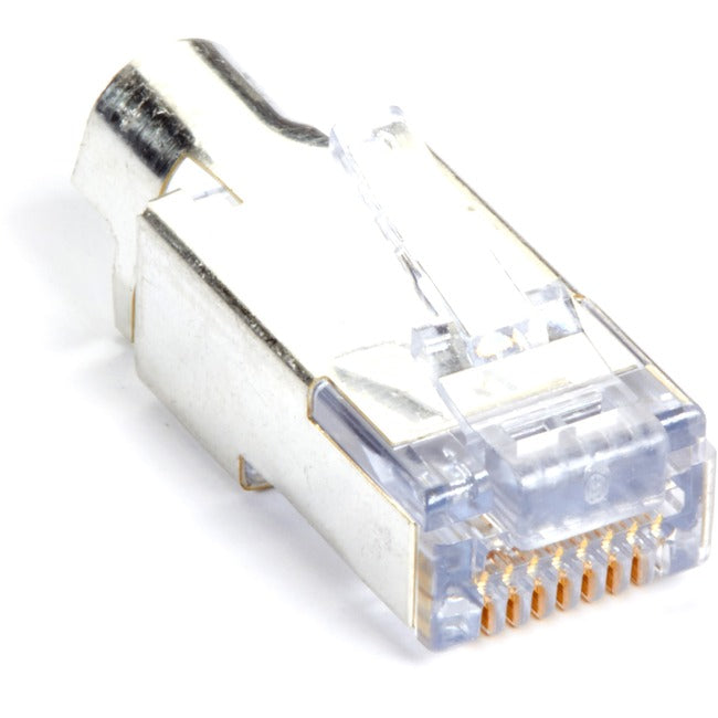 Black Box Shielded CAT6 EZ-RJ45 Modular Plugs, 100-Pack C6EZSP-100PAK