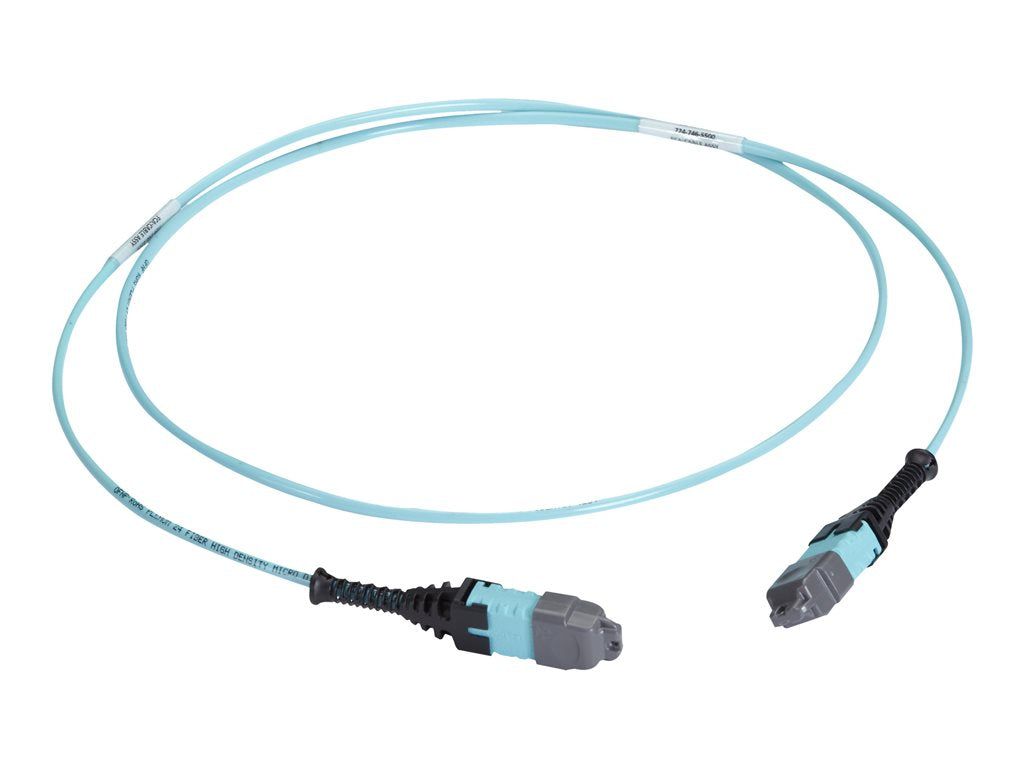 Black Box - Trunk cable - MTP/MPO type A multi-mode to MTP/MPO type A multi-mode - 20 m - 0.1 in - fiber optic - OM3 - OFNP - FOTC20M3MP12AQ-20R2
