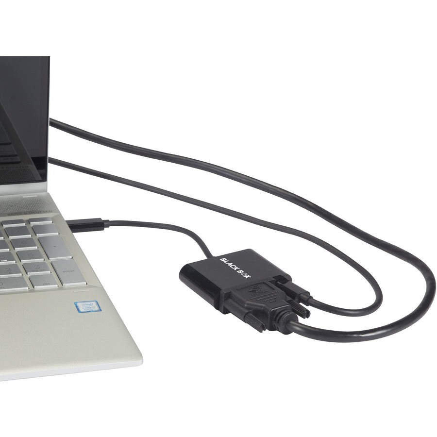 Black Box USB-C to DVI Adapter with 60W Power Delivery, 4K60, HDR VA-USBC31-DVIC