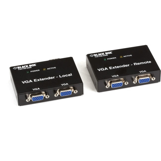 Black Box VGA Extender Kit, 2-Port Local, 2-Port Remote AC555A-R2
