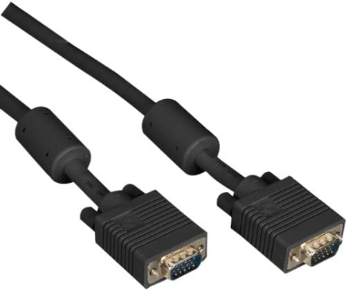 Black Box VGA Video Cable Ferrite Core - Male/Male, Black, 20-ft. (6.0-m) EVNPS06B-0020-MM