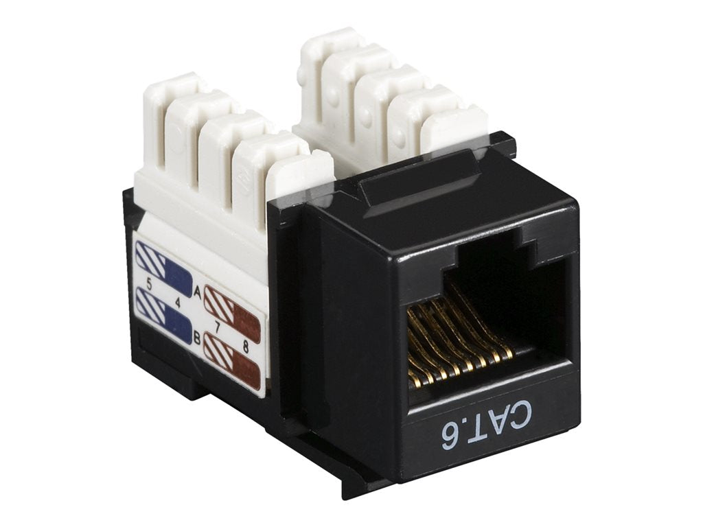 Black Box Value Line CAT6 - Modular insert - CAT 6 - RJ-45 - black (pack of 5)