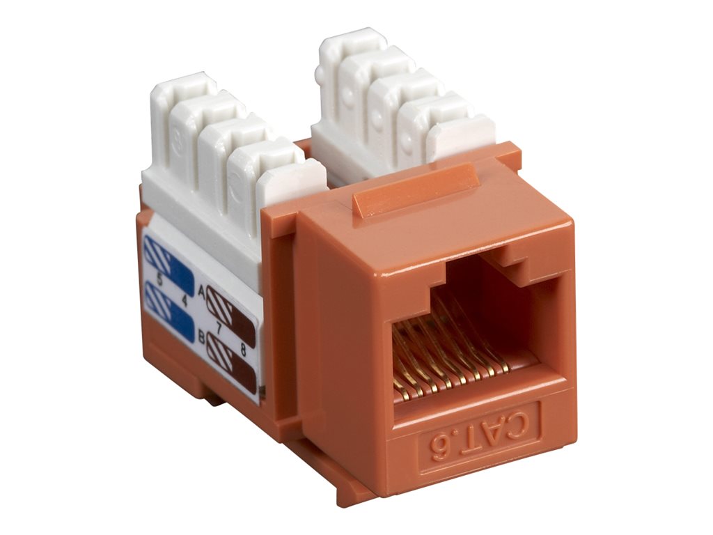 Black Box Value Line CAT6 - Modular insert - CAT 6 - orange - 1 port (pack of 10)