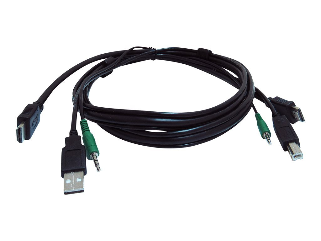 Black Box - Video / USB / audio cable - TAA Compliant - USB, mini-phone stereo 3.5 mm, HDMI (M) to mini-phone stereo 3.5 mm, SKVMCBL-HDMI-10TAA