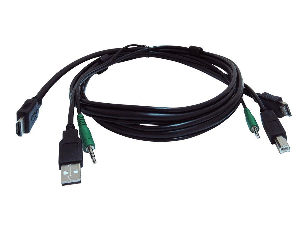 Black Box - Video / USB / audio cable - USB, mini-phone stereo 3.5 mm, HDMI (M) to mini-phone stereo 3.5 mm, USB Type B, HDMI SKVMCBL-HDMI-10