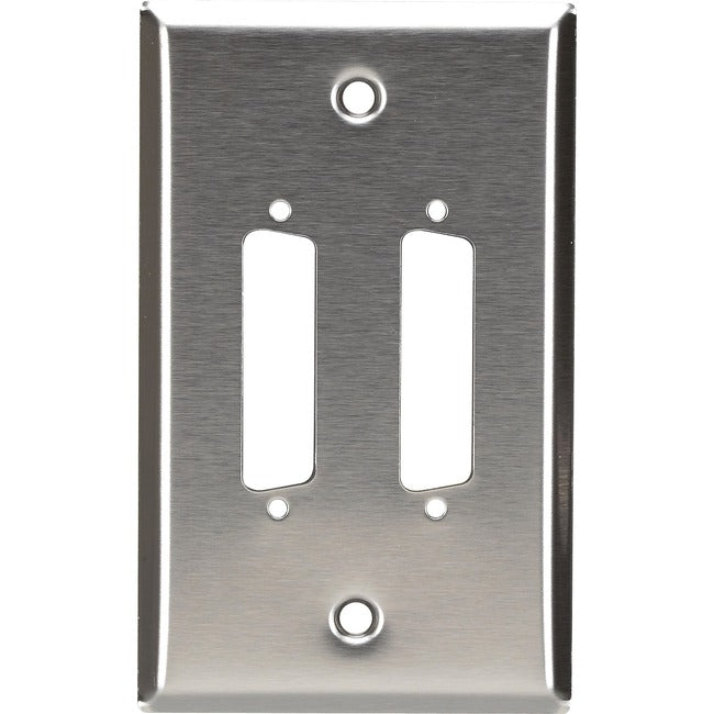 Black Box Wallplate - Stainless Steel, DB25, Single-Gang, 2-Port WP040