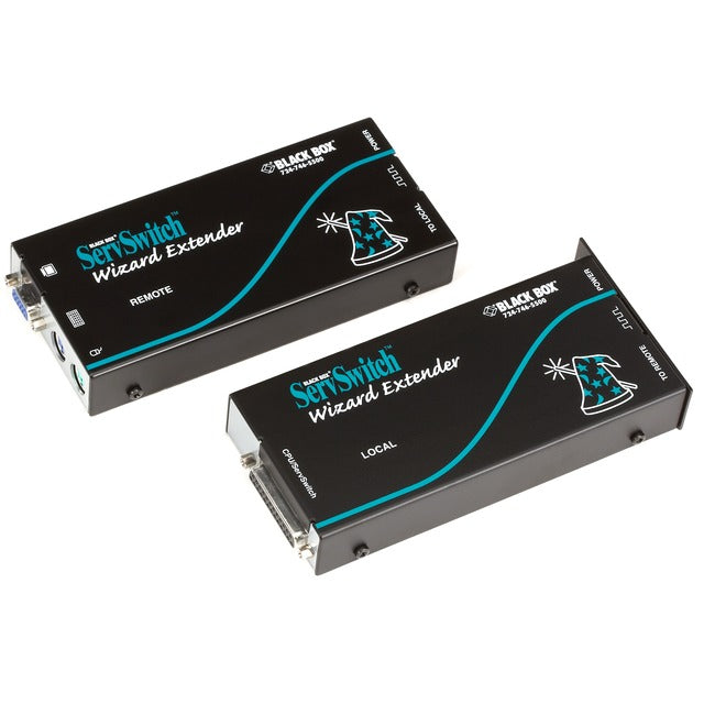 Black Box Wizard KVM Extender - VGA, PS/2, RS232, Single-Access, CATx, Skew Compensation ACU5110A