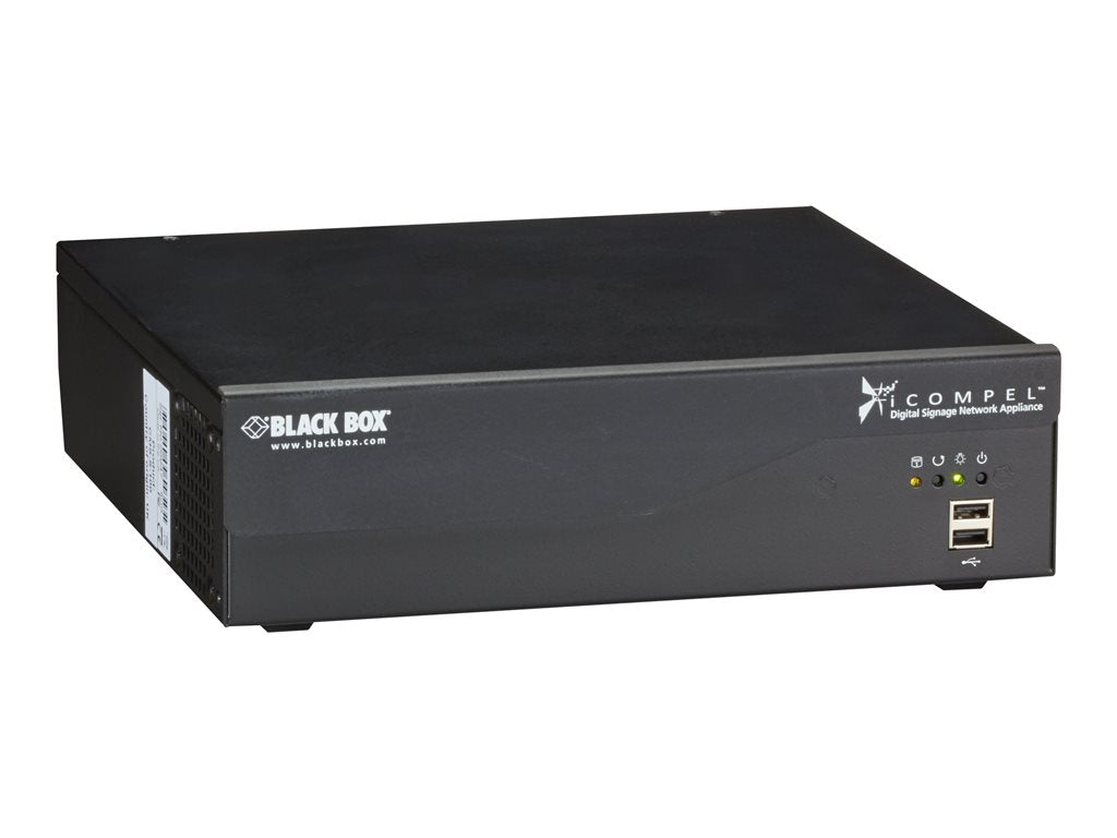 Black Box iCOMPEL Content Commander Appliance 500 Subscribers - Digital signage publisher - 16 GB RAM - Intel Xeon - 500
