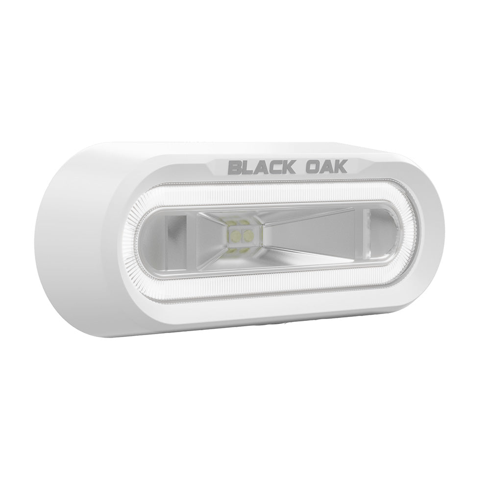 Black Oak Low Pro&trade; Off Road Spreader Light - Bracket Mount - White Housing - White