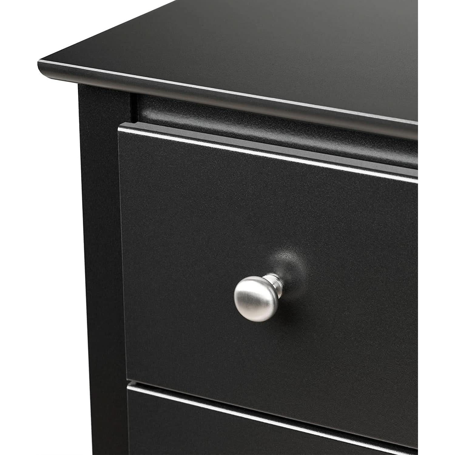 Black Sonoma 6 Drawer Dresser For Bedroom Storage And Organization