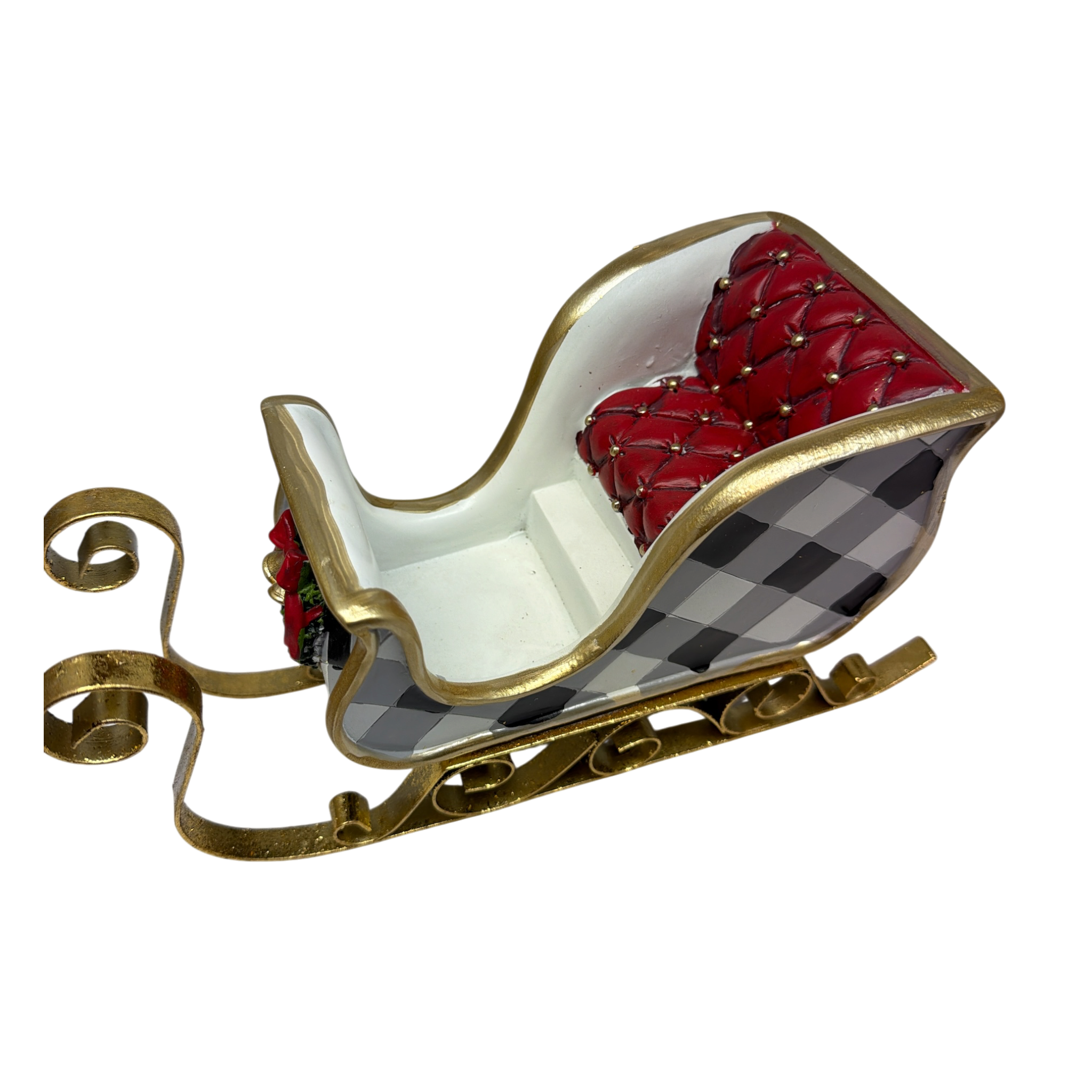 Black and White  Holiday Sleigh - Medium