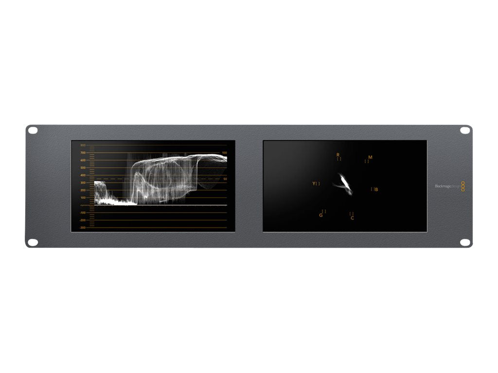 Blackmagic SmartScope Duo 4K - Dual LCD monitor system - color - rack - 8 - High Definition - gray" SCOPE/DUO-4K-SS