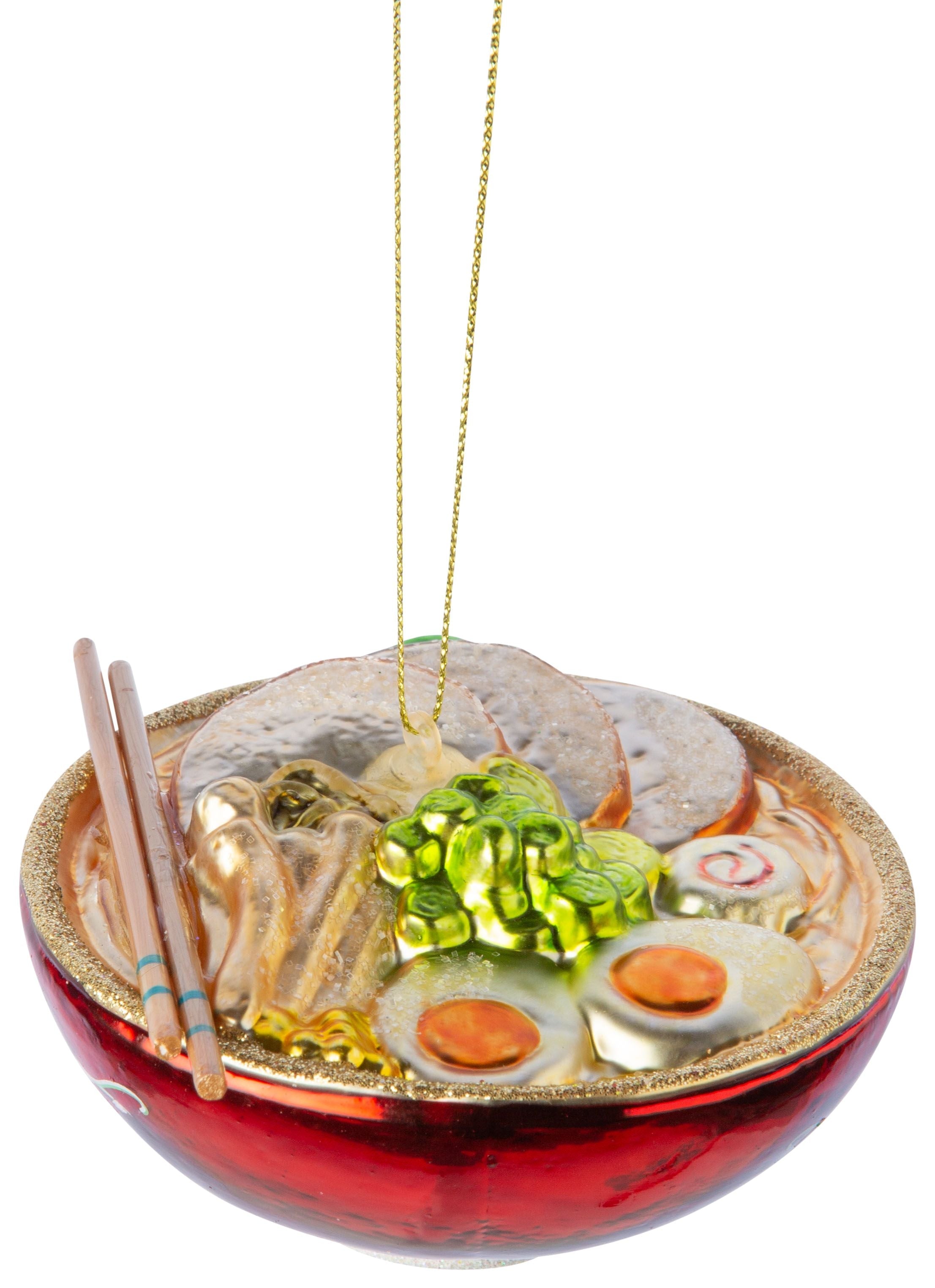 Blown Glass Noodle Bowl Ornament