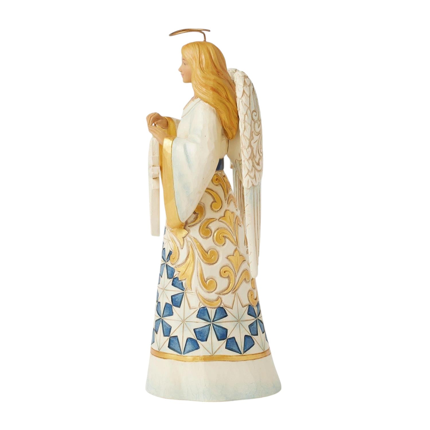 Blue And Gold Angel Figurine