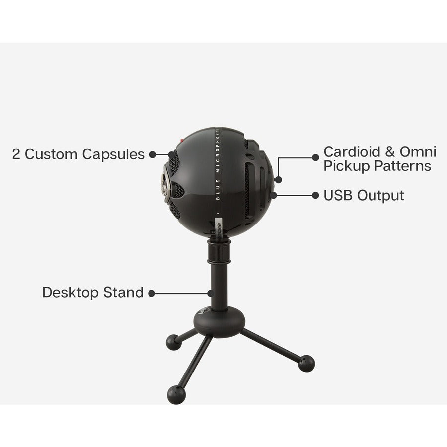 Blue Microphones Blue Snowball Usb Microphone Black Notebook Microphone
