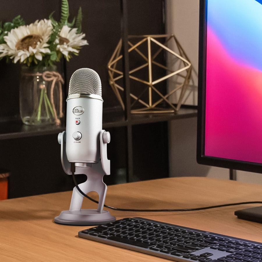 Blue Microphones Blue Yeti Usb Mic Silver Studio Microphone