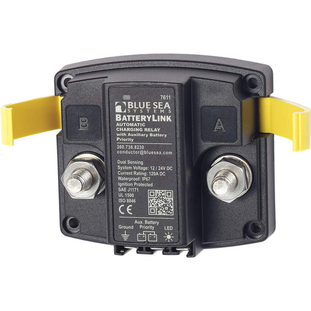 Blue Sea 7611 DC BatteryLink&trade; Automatic Charging Relay - 120 Amp w/Auxiliary Battery