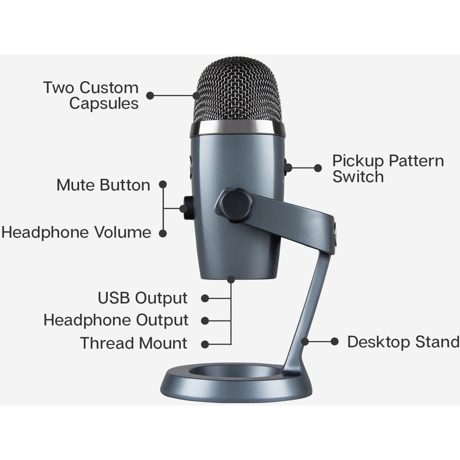Blue Yeti Nano Wired Condenser Microphone 988-000088