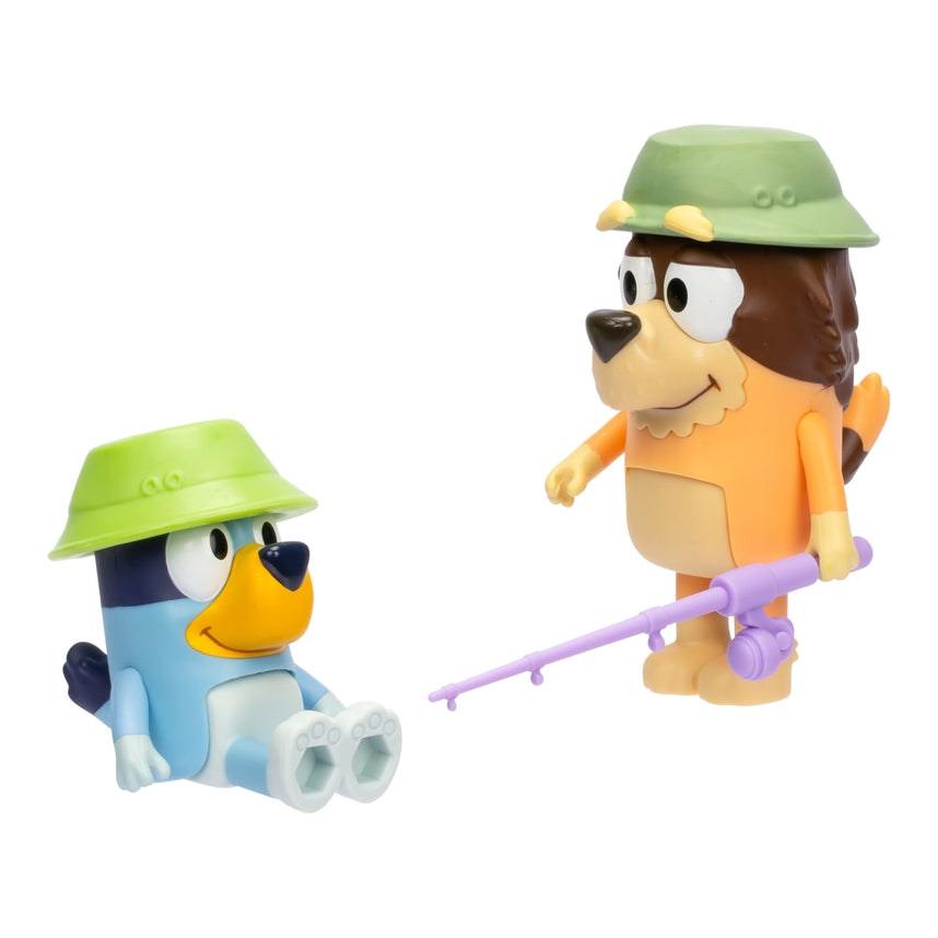 Bluey 2-Pack Figurine Set - Fishing With Grandad