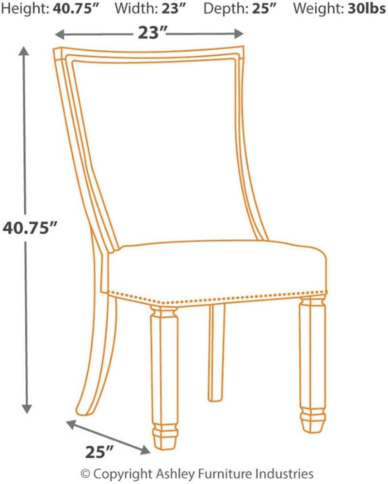 Bolanburg Modern Farmhouse Upholstered Dining Chairs Brown