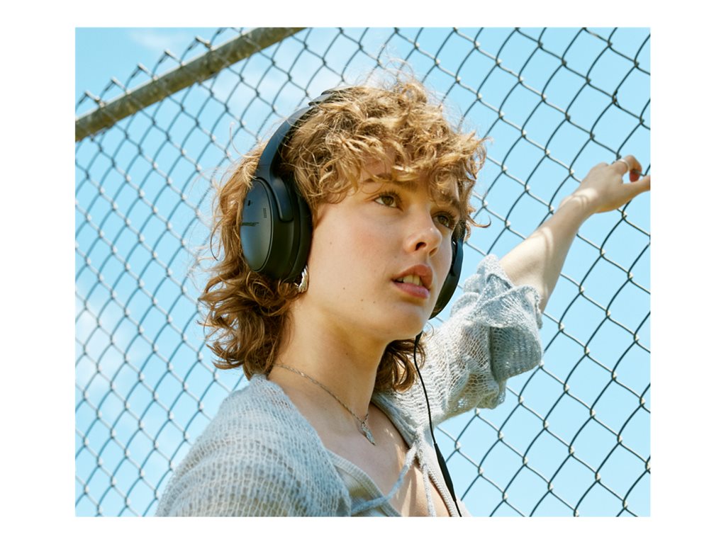 Bose QuietComfort 45 - Headphones with mic - full size - Bluetooth - wireless, wired - active noise canceling - 3.5 mm jack - 866724-0100