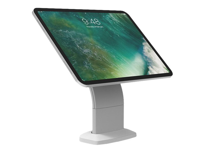 BossTab Touch Evo - Stand - screw mount - for tablet - metal - white - desk-mountable