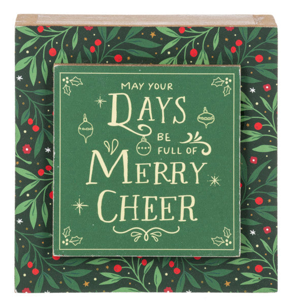 Botanical Art Block Decor -