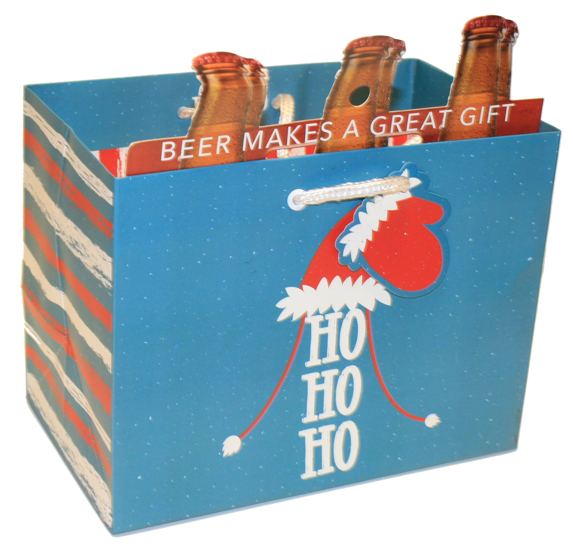 Bottle Gift Bag - Ho Ho Ho Hat